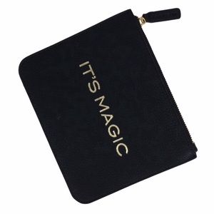 Magicsuit Black pouch with zipper & gold lettering NWOT
